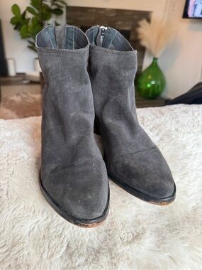 Dolce Vita Charcoal Suede Ankle Booties
